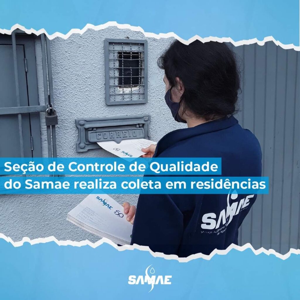 A partir desse mês, a Seção de Controle de Qualidade (SQC) do Samae realiza coleta em residências.