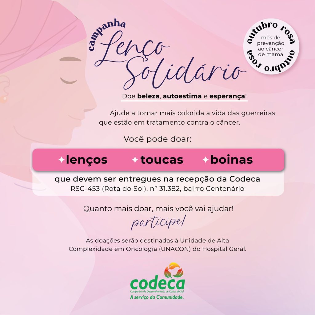 Outubro Rosa: Codeca promove campanha Lenço Solidário